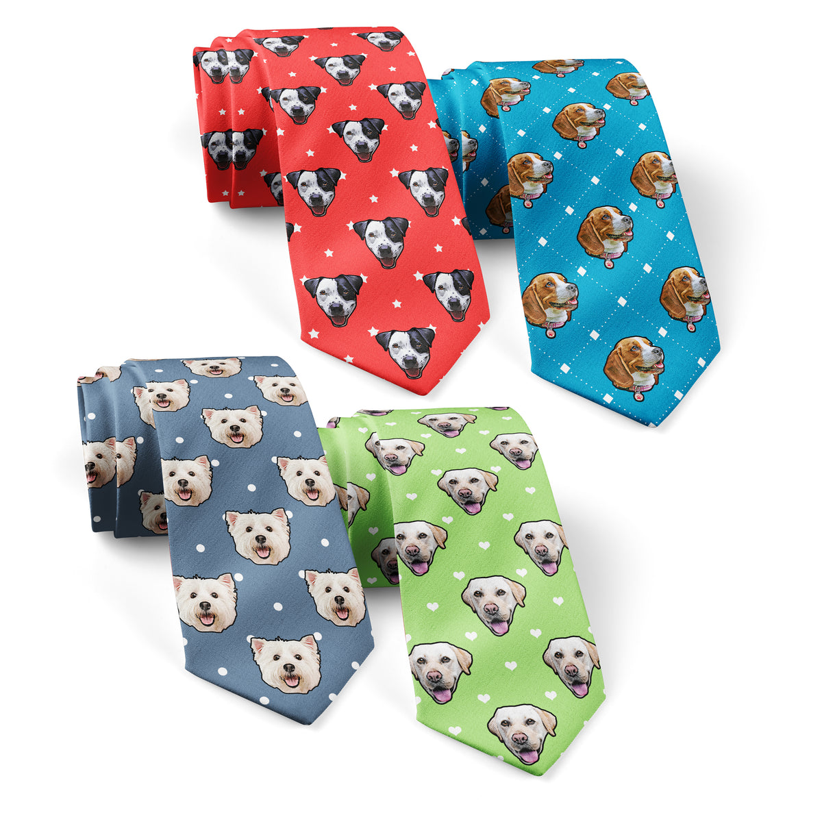 Dog sales print tie